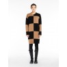 S MAX MARA - BAIOCCO Wool and Cashmere Dress - Camel/Black