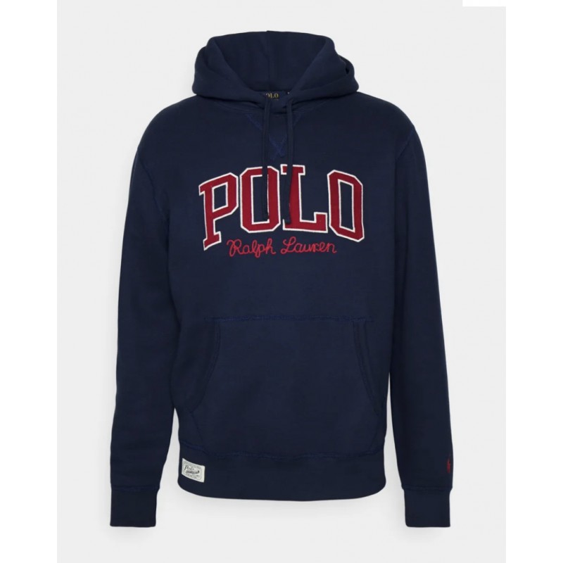 POLO RALPH LAUREN - Hooded Sweatshirt with Logo - Navy