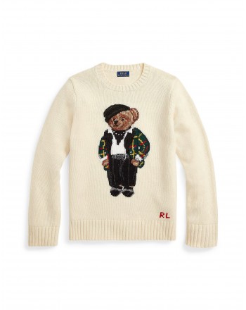 POLO RALPH LAUREN  - Polo Bear Wool and Cashmere Knit - Cream