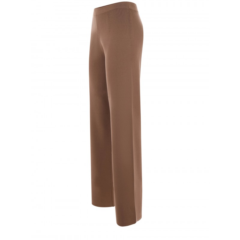 MAX MARA STUDIO - NICIA Viscose Fabric Trousers - Camel
