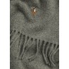 POLO RALPH LAUREN - Sciarpa in lana vergine con frange - Grey