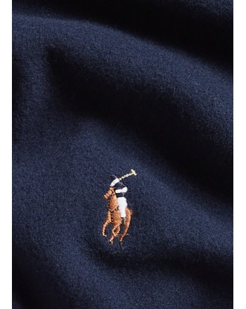 POLO RALPH LAUREN - Sciarpa in lana vergine con frange - Hunter Navy