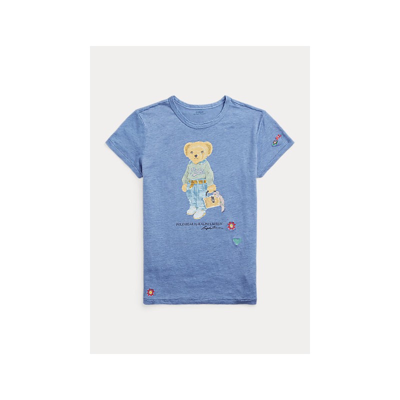 POLO RALPH LAUREN  - Bear T- Shirt- Lake Blue