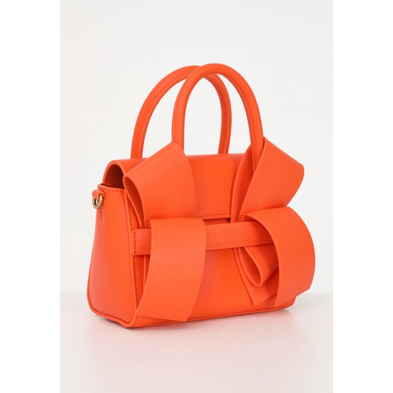 PINKO - Leather Bag AIKA PURSE BABY - Orange