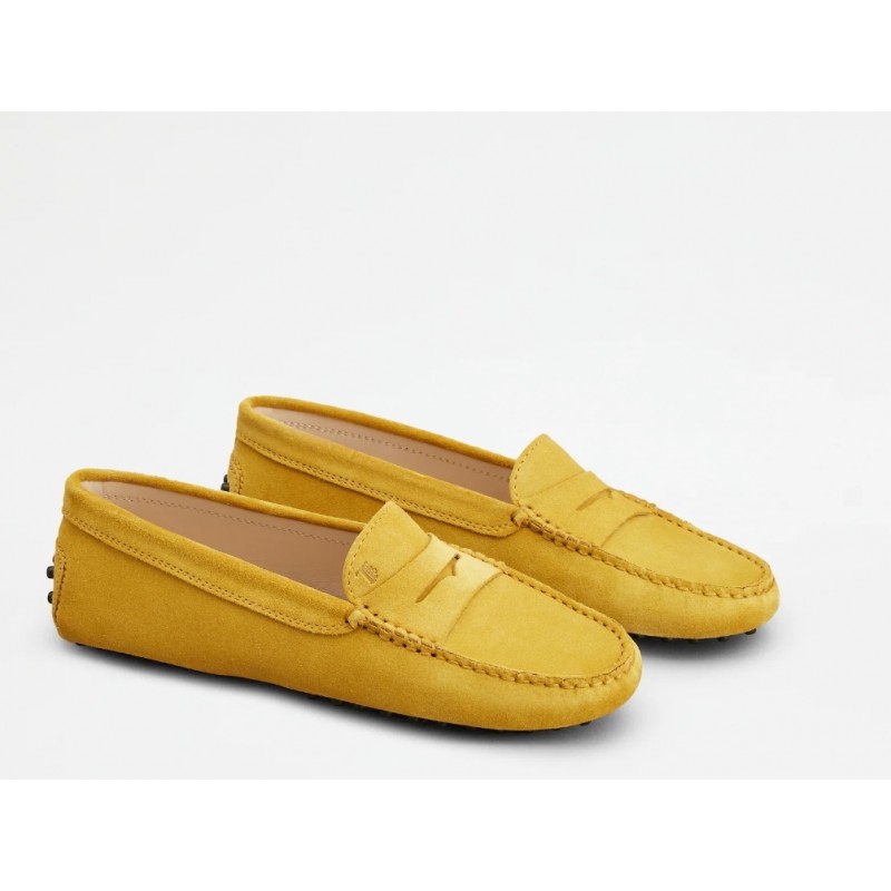 TOD'S - Suede Gums Loafers  - Mustard