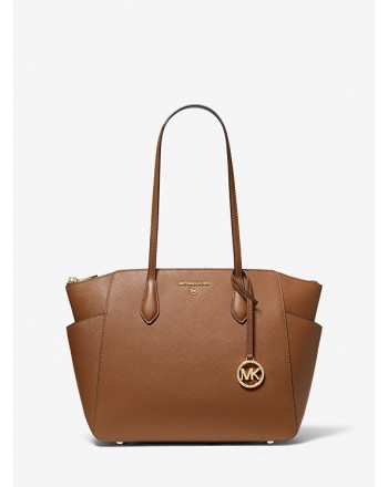 MICHAEL BY MICHAEL KORS - MARILYN MD LEATHER TOTE BAG - LUGGAGE