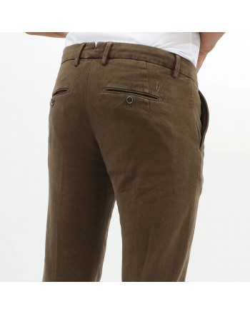 HANDPICKED - Pantalone Chino MANTOVA  - Verde Militare Scuro