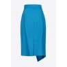 PINKO - IVRA Linen Midi Skirt - Light Blue