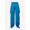PINKO - PANCIUTO Satin Cargo Trousers - Light Blue