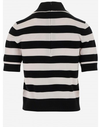 MICHAEL by MICHAEL KORS -  Maglia in Jersey a Righe - Nero/Bianco