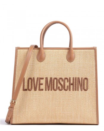 LOVE MOSCHINO - MADAME  Rafia Bag  JC4318PP0G  - Rope/Camel