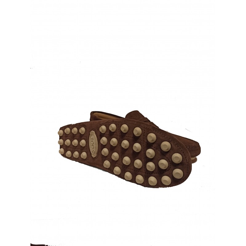 TOD'S - Gums suede loafers -Cioccolato