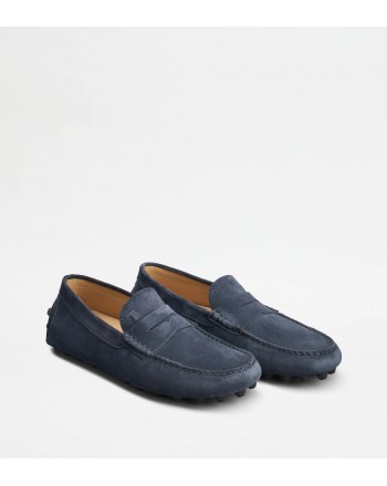 TOD'S - Mocassino Gommino in suede -Blu