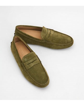 TOD'S - Gums suede loafers - Military