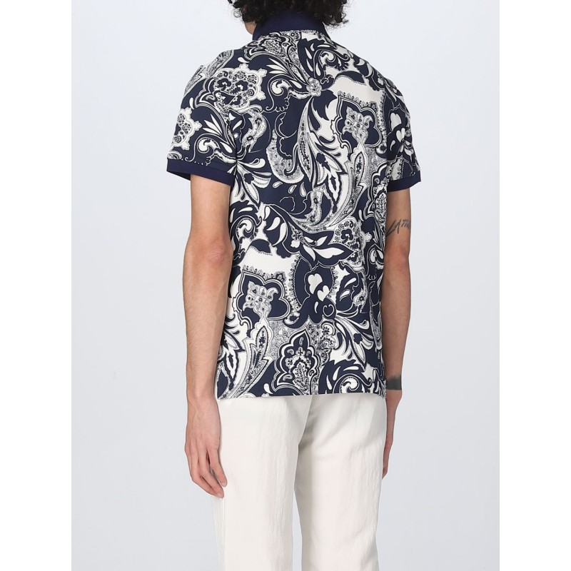 ETRO - All Over Paisley Patterned Cotton Polo - Blue