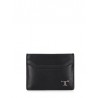 TOD'S - Leather Credit Card Holder with Logo - Black