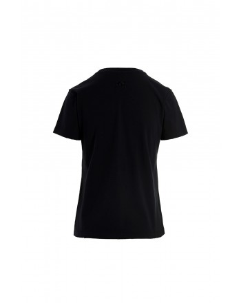 PINKO - TERRIBILE Cotton T-Shirt - Caviar Black