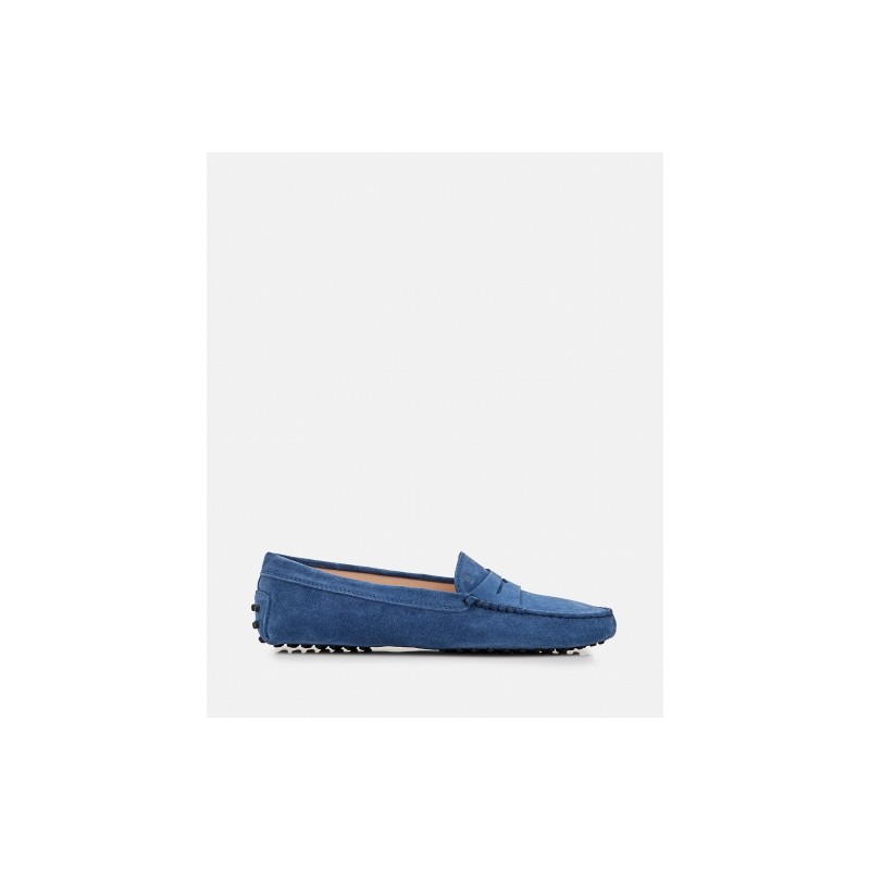 TOD'S - Suede Gums Loafers - Light Blue