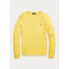 POLO RALPH LAUREN - Cable knit cotton sweater - Empire Yellow