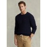 POLO RALPH LAUREN - Cable knit cotton sweater - Hunter Navy