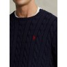 POLO RALPH LAUREN - Cable knit cotton sweater - Hunter Navy