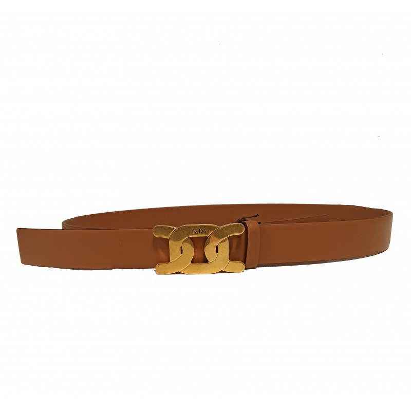 TOD'S - KATE Leather Belt - Dark Kenia