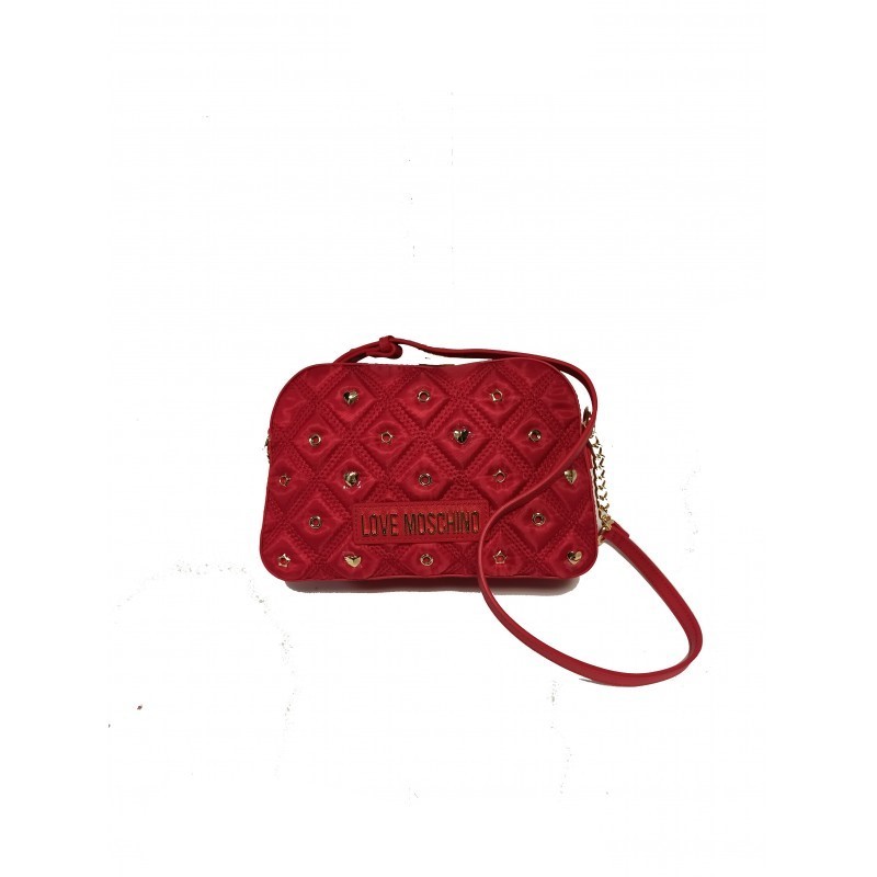 LOVE MOSCHINO - METAL EYELETS  Shoulder Bag - Red