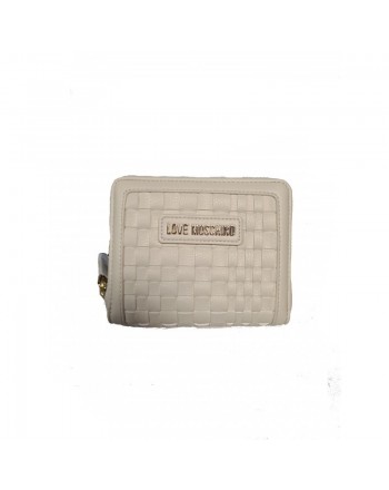 LOVE MOSCHINO - Beaded Faux Leather Wallet - Ecru