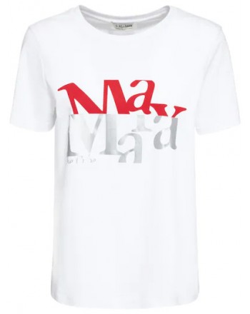 S MAX MARA  - T-Shirt in Cotone GILBERT- Bianco