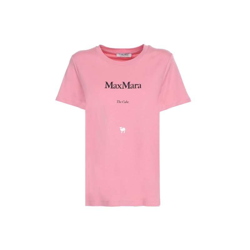 S MAX MARA  - T-Shirt in Cotone GILBERT- Pink Camel Luxe