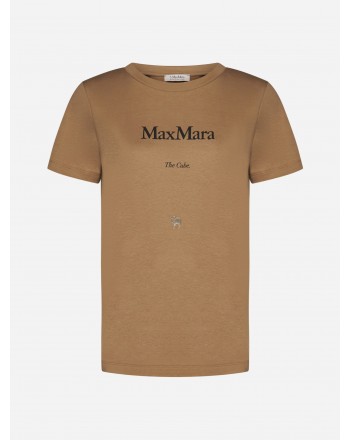S MAX MARA  - T-Shirt in Cotone GILBERT- Camel