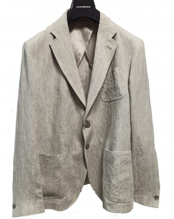 EMPORIO ARMANI - Linen in jacket - Gray