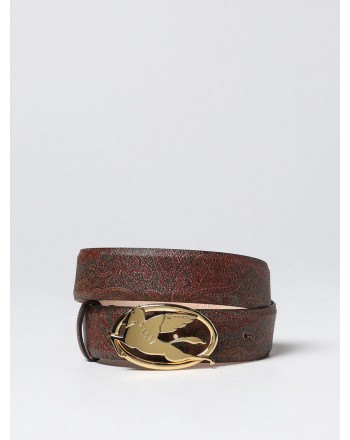 ETRO - Coated cotton belt with gold buckle - Fantasy