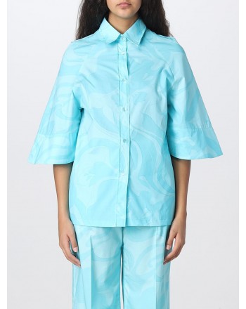 ETRO - Printed Cotton Shirt - Turquoise