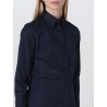 FAY - Navy Blue Spread Collar Stretch Shirt