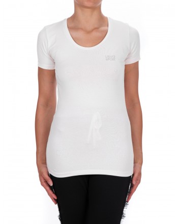 LIU-JO - T-Shirt BASIC in cotone - Bianco