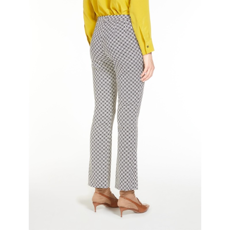 S MAX MARA - Jacquard cotton trousers - Geometric