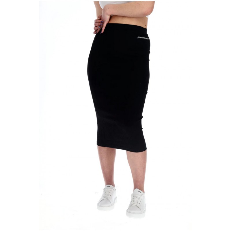HINNOMINATE - Ribbed Cotton Skirt HNW729 - Black