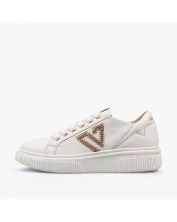 EMANUELLE VEE - Leather sneakers - White