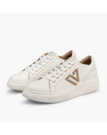 EMANUELLE VEE - Leather sneakers - White