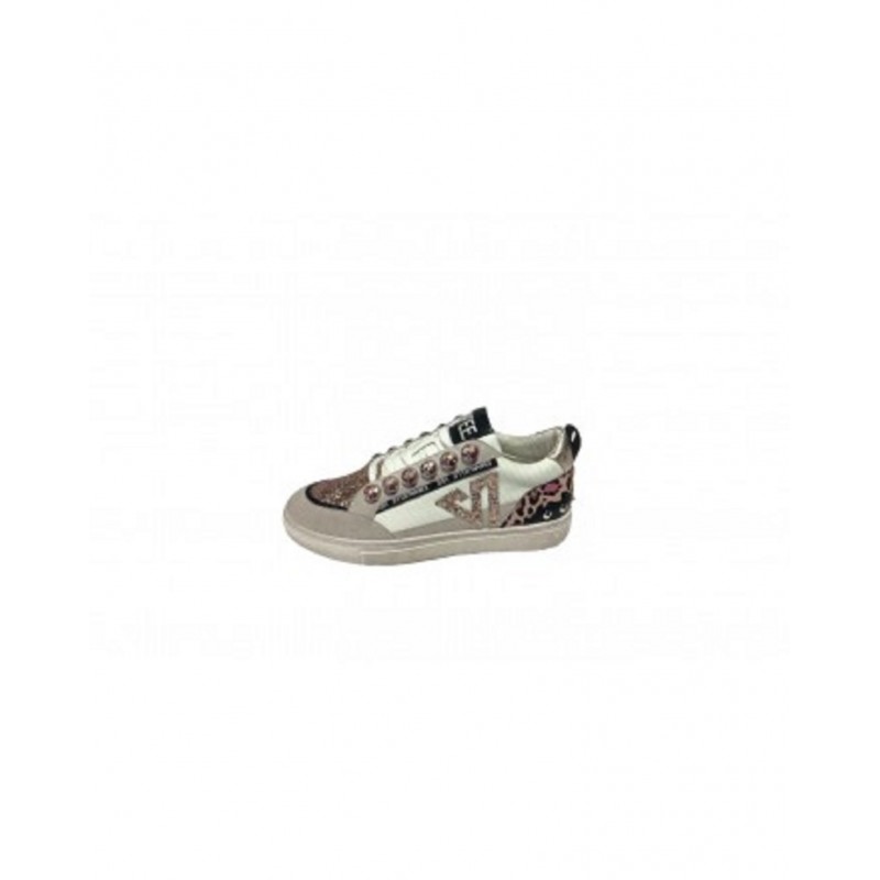 EMANUELLE VEE - Leather sneakers - Multi gold