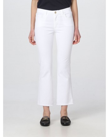 FAY - Fringed 5-Pocket Trousers - White