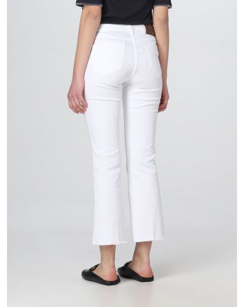 FAY -  Pantalone 5 Tasche Sfrangiato - Bianco