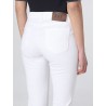 FAY - Fringed 5-Pocket Trousers - White