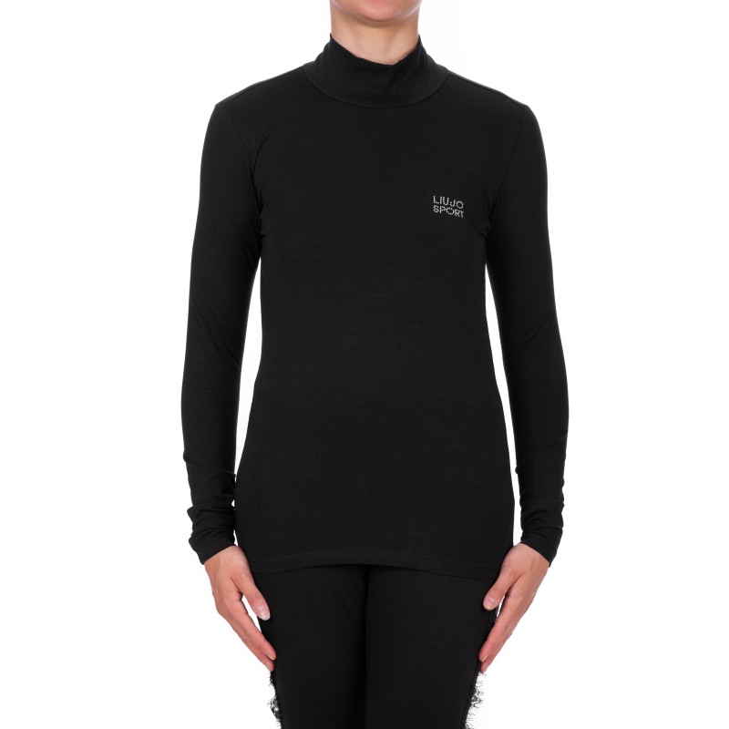 LIU-JO - BASIC Cotton Long Sleeve T-Shirt - Black