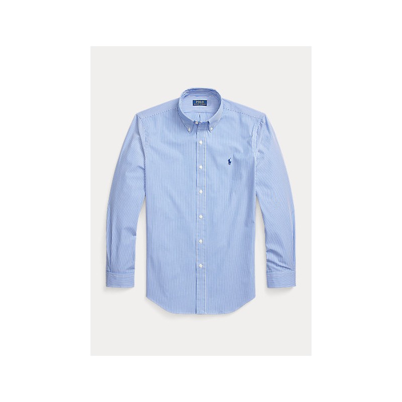 POLO RALPH LAUREN - Slim-fit stretch shirt - Blue/White Hairline
