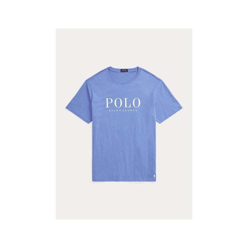POLO RALPH LAUREN - T-Shirt in Cotone con Logo - Harbor Island Blue