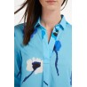 PIAZZA  SEMPIONE - Camicia a tunica in popeline di cotone  - Azzurro / Blu