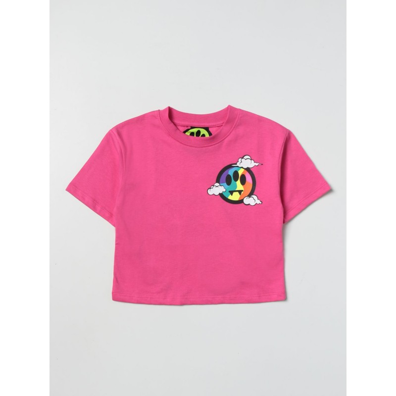 BARROW KIDS - CROPPED COTTON T-Shirt - Strawberry
