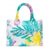 PINKO - Canvas Bag BEACH BAG - Multicolor/White